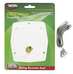 Picture of Valterra A10-2143VP Cable Hatch Small Square White for RV 30 Amp Cables