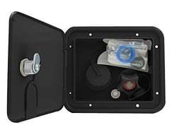 Picture of Valterra A01-2004BKVP Black Gravity/Brass City Water Inlet Hatch