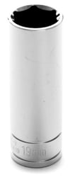 Picture of Performance Tool W32419 1/2" Drive 6-Point Deep Socket 19mm