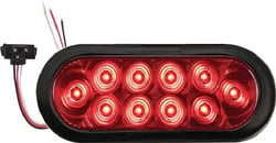 Picture of Optronics STL74RKBP LED Oval Stop Turn Tail Light Kit 6 Inch Red