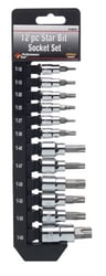 Picture of Performance Tool W38802 12-Piece Star Bit Socket Set