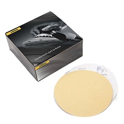 Picture of Mirka 23-622-220 Gold 6" Hook & Loop Sanding Disc 220 Grit 50-Pack