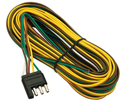 Picture of Wesbar 108825 4-Flat Trailer End Connector 25ft Wishbone Harness with 30" Ground