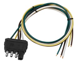 Picture of Wesbar 002402 4-Flat Trailer End Connector 18" Wishbone Harness with Ground