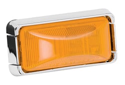 Picture of Wesbar 203294 Amber Clearance & Side Marker Light Kit with Chrome Base and Wire