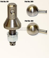 Picture of Convert-A-Ball 800B Nickel-Plated Interchangeable Hitch Ball Mount with 2 Balls
