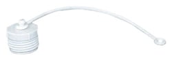 Picture of Valterra T1020-1EVP 3/4 Inch Male Thread Hose Plug with Strap Off White