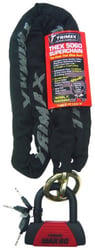 Picture of Trimax THEX5060 Super Chain Security Lock Set - 5ft x 10mm Hexagonal Chain with Disc U-Lock