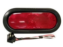 Picture of Peterson Fluid V421KR Red Oval Stop/Turn/Tail Light with Grommet