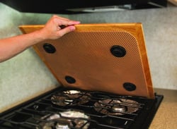 Picture of Camco 43521 Oak Accents Universal Silent Top 19-1/2in x 17in RV Stove Cover