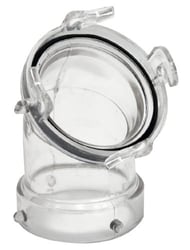 Picture of Valterra T1026-1 45° Clearview RV Sewer Hose Adapter with 3" Bayonet and Lug Fittings