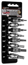 Picture of Performance Tool W38870 8-Piece 3/8" Drive SAE Hex Bit Socket Set