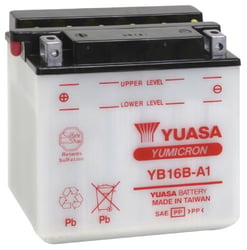 Picture of Yuasa YUAM22161 YB16B-A1 Yumicron 12V Motorcycle Battery 16Ah 207 CCA