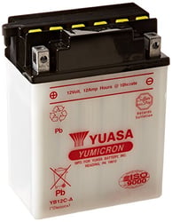 Picture of Yuasa YUAM222CA YB12C-A Yumicron 12V Conventional Battery 12Ah 190CCA