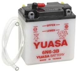 Picture of Yuasa Batteries YUAM2660B Yumicron 6N6-3B 6 Volt Conventional Battery