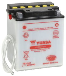Picture of Yuasa Batteries YUAM2214H Yumicron YB14-A2 12V High Performance Motorcycle Battery