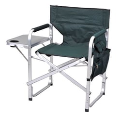Picture of Ming's Mark SL1204-GREEN Full Back Folding Director's Chair with Side Table - Green