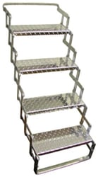 Picture of Brophy Prod AS04 18" Aluminum Scissor Step 4-Step RV Trailer Stairs