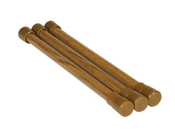 Picture of Camco 43833 Spring Loaded Cupboard Bars 10-17 Inch Oak Finish 3-Pack