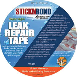 Picture of Leisuretime Products 60021 StickNBond 4" x 60' White Patch Repair Tape for RV