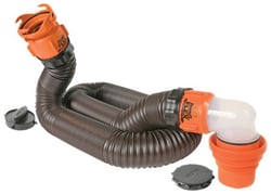 Picture of Camco 39761 RhinoFLEX 15-Foot RV Sewer Hose Kit with Swivel Fittings and 4-in-1 Elbow