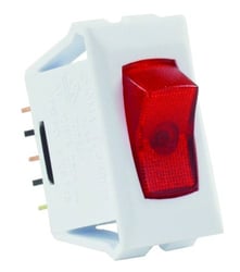 Picture of JR Products 12505 Red/White SPST Illuminated On/Off Switch