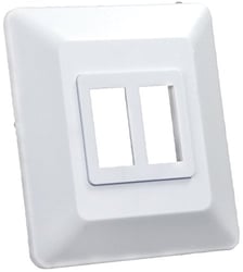 Picture of JR Race Car 13615 White Double Switch Base and Face Plate