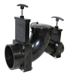 Picture of Valterra T80 RV Waste Valve Double Ell 3" Hub x 1-1/2" Hub x 3" Bayonet