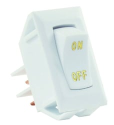 Picture of JR Race Car 12585 White SPST Labeled On/Off Rocker Switch
