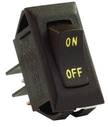 Picture of JR Race Car 12605 Brown SPST Labeled On/Off Rocker Switch