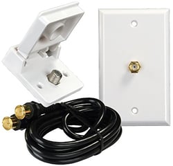Picture of JR Race Car 47815 Polar White RV TV Installation Kit with Interior/Exterior Plates