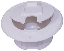 Picture of JR Products S-23-10-A Round 30 Amp Electric Cable Hatch Polar White