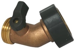 Picture of Camco 20173 Brass 45 Degree Shut-Off Valve with Quarter-Turn Handle