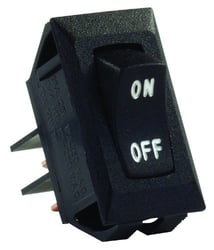 Picture of JR Race Car 12595 Black SPST Labeled On/Off Rocker Switch