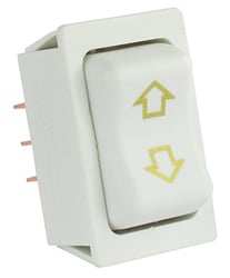 Picture of JR Race Car 12095 White High Current RV Slide Out Switch with Bezel