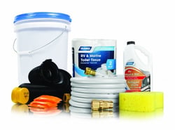 Picture of Camco 44762 RV Starter Kit Bucket Level 8 - Complete Motorhome Setup Kit