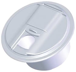Picture of RV Designer B101 White Universal Round Electrical Cable Hatch