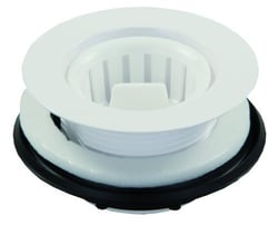 Picture of JR Race Car 95015 White Plastic Drain Strainer with Threaded Basket