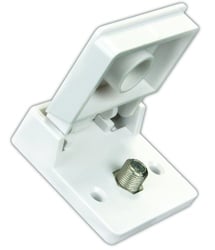 Picture of JR Race Car 47755 Polar White Exterior Weatherproof TV Jack with F-Style Connector