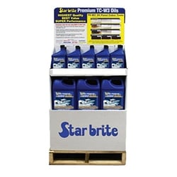 Picture of Star Brite 19299 Super Premium TC-W3 2-Cycle Outboard Oil Retail Display 12 Gallon + 30 Quart