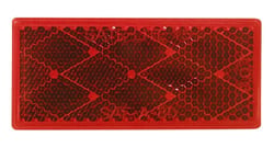 Picture of Peterson Fluid V483R Red Rectangular Reflector 3-1/8" x 1-3/8"
