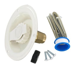 Picture of Valterra A01-0177LFVP Colonial White Lead-Free Recessed Water Inlet