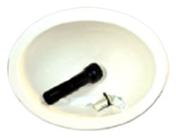 Picture of Lasalle Bristol 16156PW 10" x 13" Ivory Oval RV Lavatory Sink