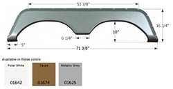 Picture of Icon Pistons 01625 RV Fender Skirt 71.75" x 16.75" ABS Plastic