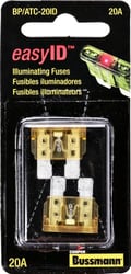 Picture of Bussmann BP/ATC20ID 20 Amp ATC Blade Fuses with EasyID Illuminating Indicator