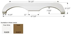 Picture of Icon Pistons 01623 Tandem Axle Fender Skirt 67 5/8" x 12 1/2" ABS