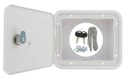 Picture of Valterra D04-0471VP RV Sewer Hose Hatch Access Door White Lockable
