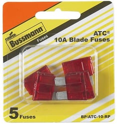 Picture of Bussmann BP/ATC10RP 10 Amp ATC Blade Automotive Fuse 4-Pack