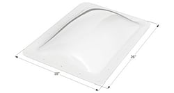 Picture of Icon 01819 Rectangular RV Skylight 14x22 White Translucent