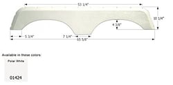 Picture of Icon Pistons 01424 Tandem Fender Skirt FS700 Polar White for Jayco RVs